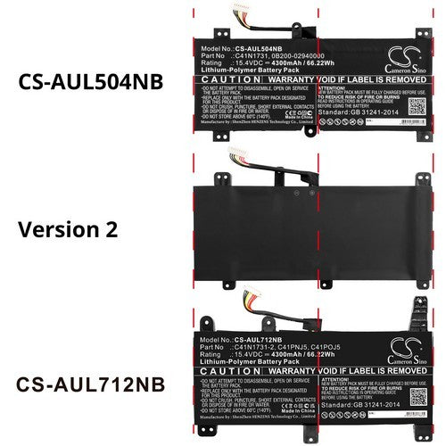 Asus ROG Strix Scar II GL704GW-EV001T Battery