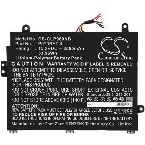 Mifcom SG6 i7-GTX 1070 SSD(15.6)(P955ER) Battery