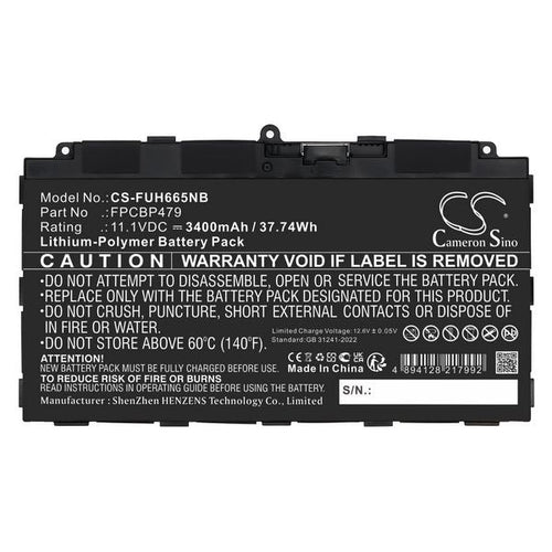 Fujitsu CP785375-XX Battery