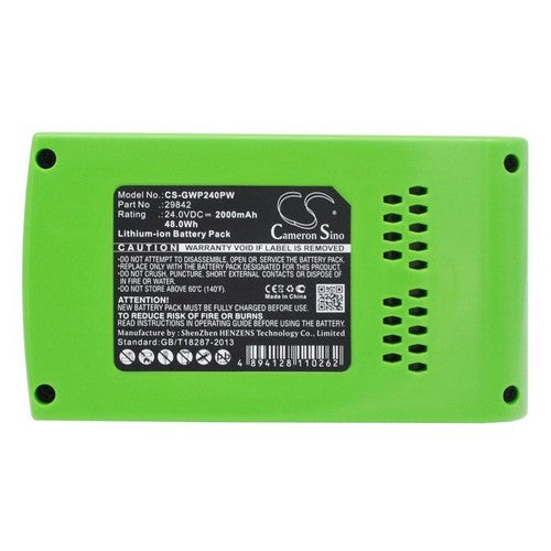 GreenWorks 20-Inch Cordless Pole Hedge Trimmer Battery