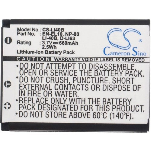 Casio Exilim EX-ZS6PK Battery