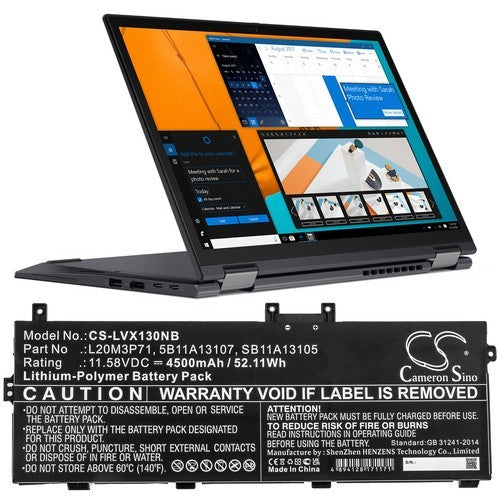 Lenovo ThinkPad X13 Yoga G2 20W80007ZA Battery