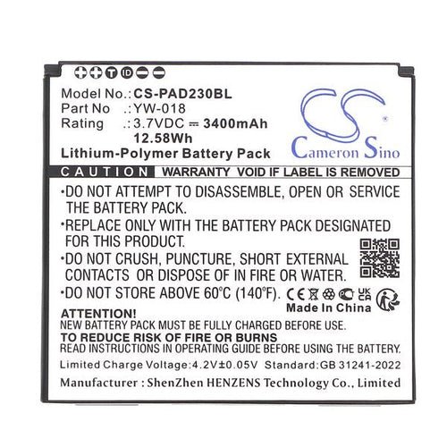 CS-PAD230BL Battery