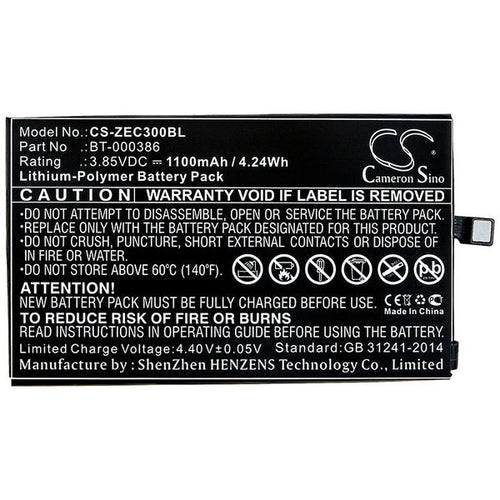 Zebra BT-000386 Battery