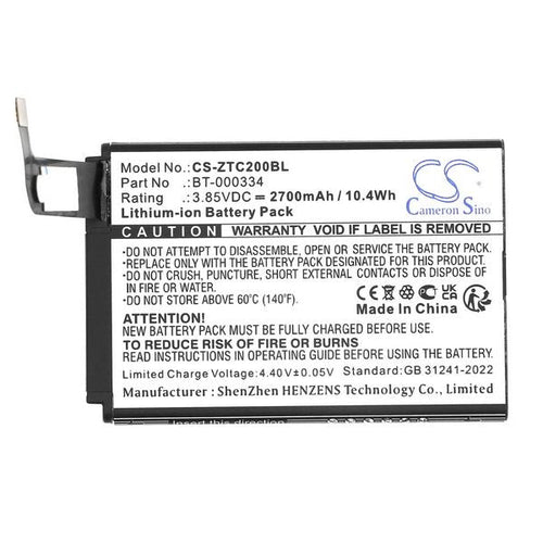 Zebra BT-000334-1 Battery
