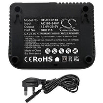 DF-DEC118UK Replacement Power Tool Charger