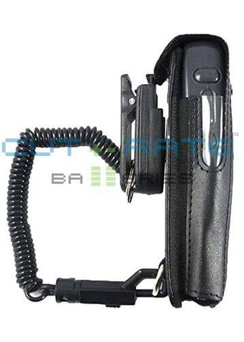 P-7921HC-B Vinyl Holster with Swivel Belt Clip and Coil Lanyard