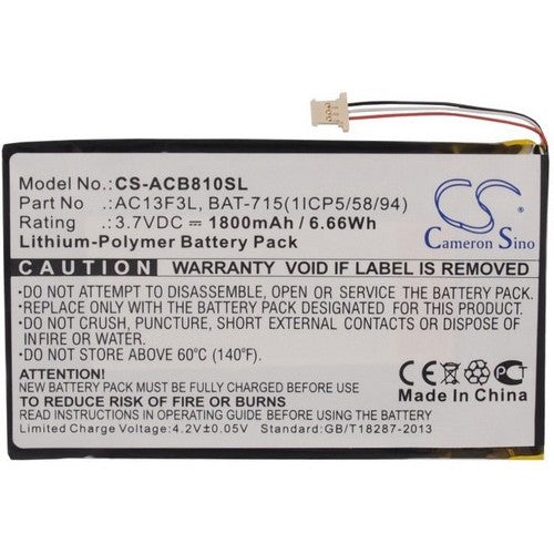 Acer Tab B1 Battery
