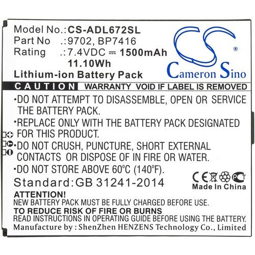 Additel 9702 Battery