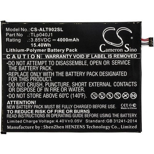 Alcatel A30 Tablet 4G LTE Battery