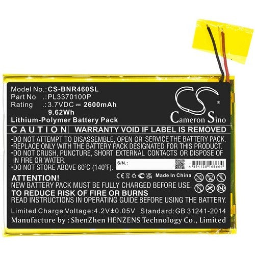 Barnes & Noble PL3370100P Battery