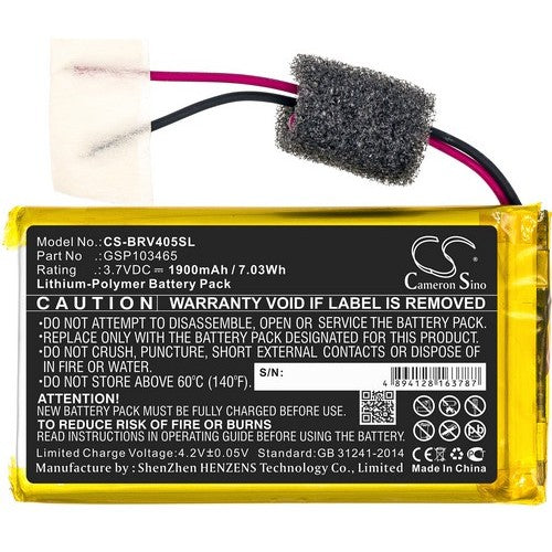 Braven GSP103465 Battery