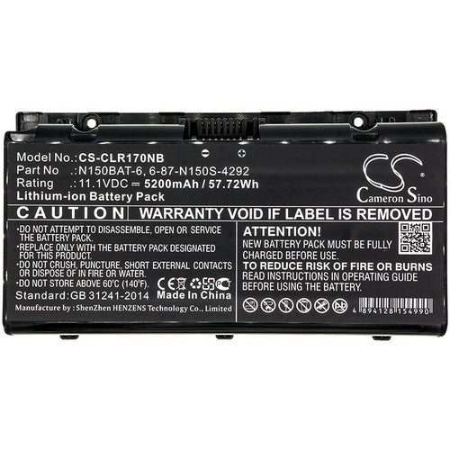 Clevo N170RF Battery