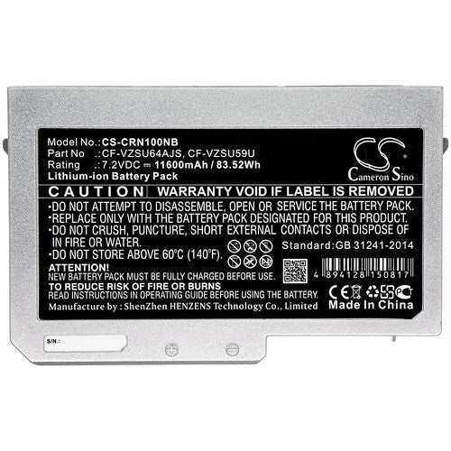 Panasonic CF-VZSU64U Battery