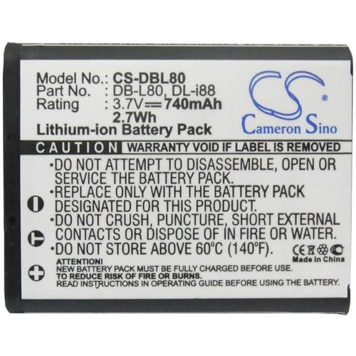Sanyo DB-L80 Battery