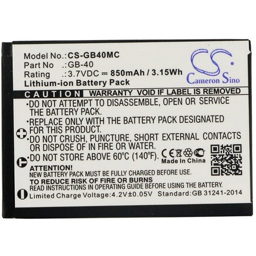 GE E1250TW Battery