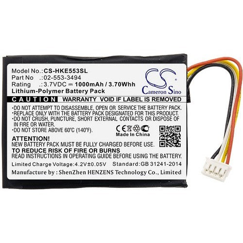 Harman/Kardon 02-553-3494 Battery