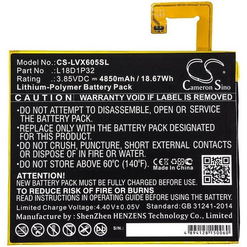 Lenovo Smart Tab M10 Battery