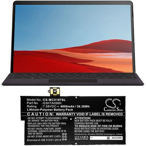 Microsoft Surface Pro X 1876 Battery