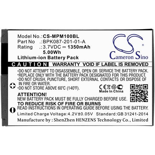 Zebra BPK087-201-01-A Battery