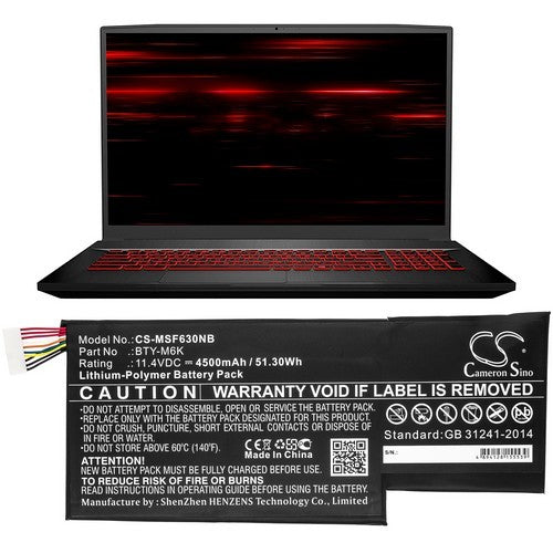 MSI GF63 8RD-050NL Battery