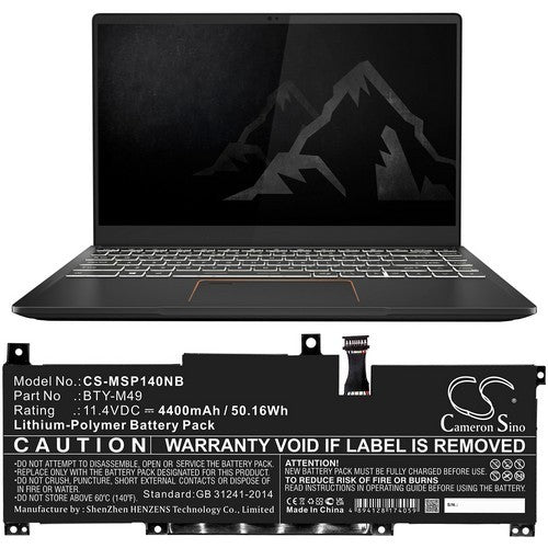 MSI Prestige 14 A11SCX-205 Battery