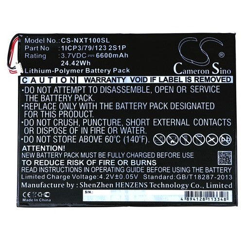 Nextbook 1ICP3/79/123 2S1P Battery