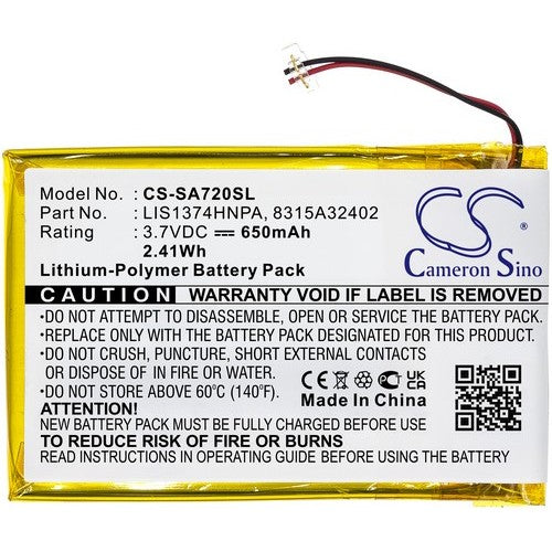 Sony NWZ-S738F Battery