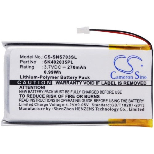Sony NW-S603F Battery