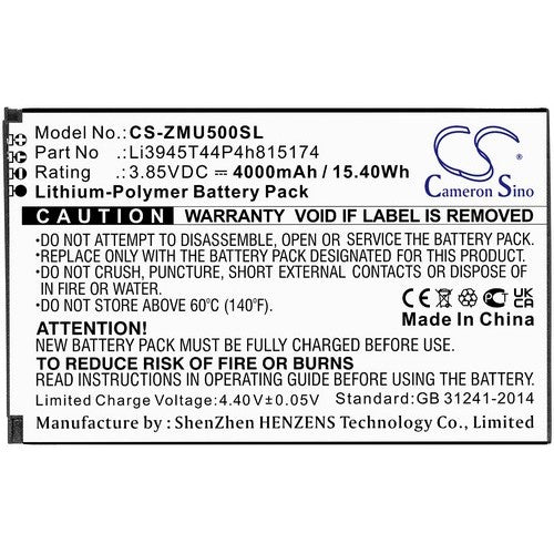 ZTE Li3945T44P4h815174 Battery