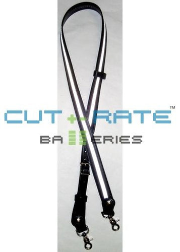 Reflective Leather Shoulder Strap with Leather Microphone Loop