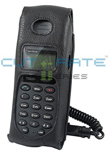 Nortel IP Touch 600 Vinyl Holster (Open Face Design) with Metal Hinge Clip and Coil Lanyard