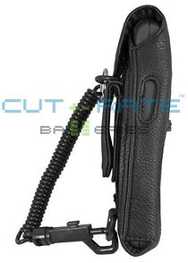 P-PTO601 Vinyl Holster (Open Face Design) with Metal Hinge Clip and Coil Lanyard