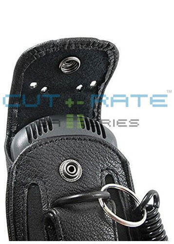 PTO601 Vinyl Holster (Open Face Design) with Metal Hinge Clip and Coil Lanyard