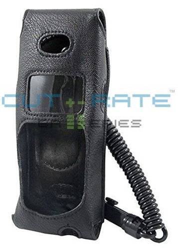 Avaya 3240 Vinyl Holster (Open Face Design) with Metal Hinge Clip and Coil Lanyard