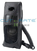 Avaya 3240 Vinyl Holster (Open Face Design) with Metal Hinge Clip and Coil Lanyard