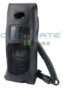 P-PTO601 Vinyl Holster (Open Face Design) with Metal Hinge Clip and Coil Lanyard