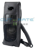 Siemens BPX100 Vinyl Holster (Open Face Design) with Metal Hinge Clip and Coil Lanyard