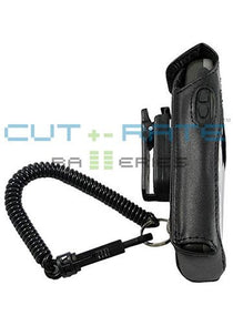 WTO310 Vinyl Holster with Metal Hinge Clip and Coil Lanyard